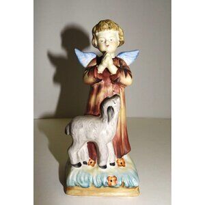 San Myro Guardian Angel with Lamb Vintage Japan
